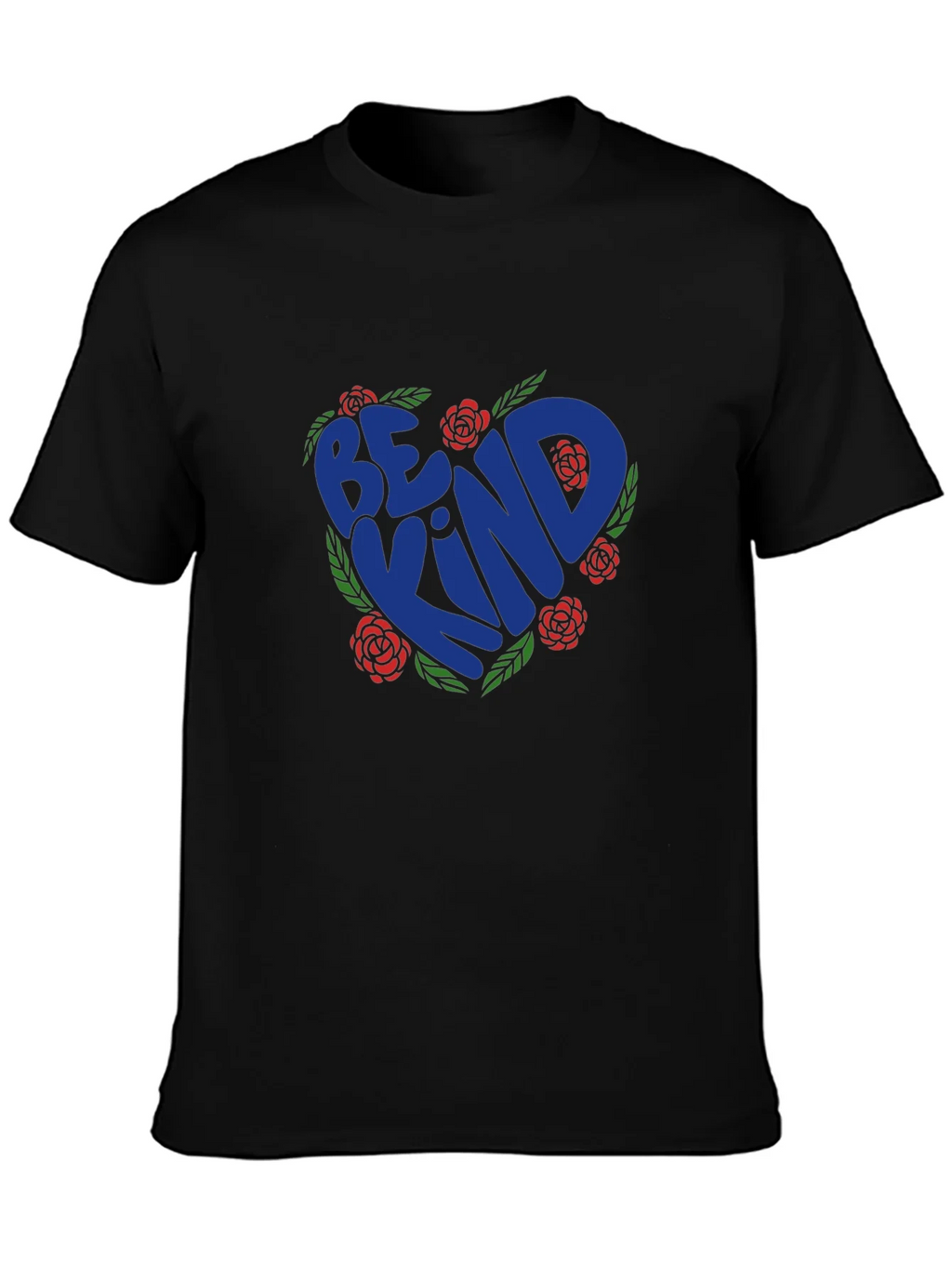 Be Kind Heart Rose Graphic T-Shirt - Black product image 3