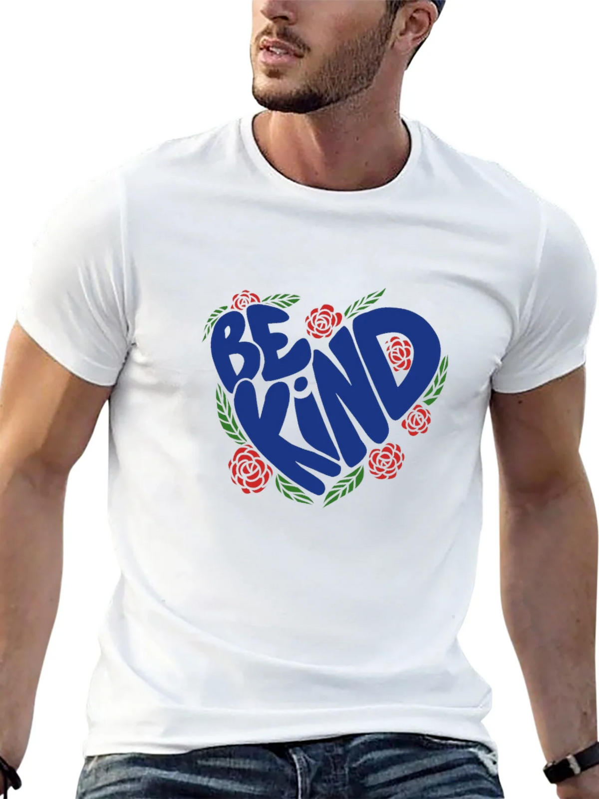 Be Kind Heart Rose Graphic T-Shirt - Black product image 11