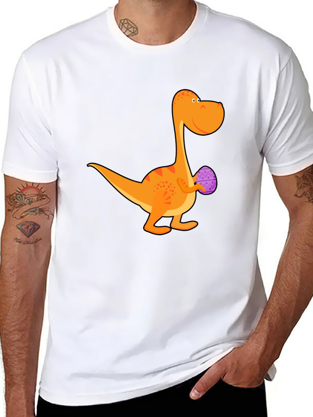 Dino Easter Egg T-Shirt - Fun Holiday Tee product image 4