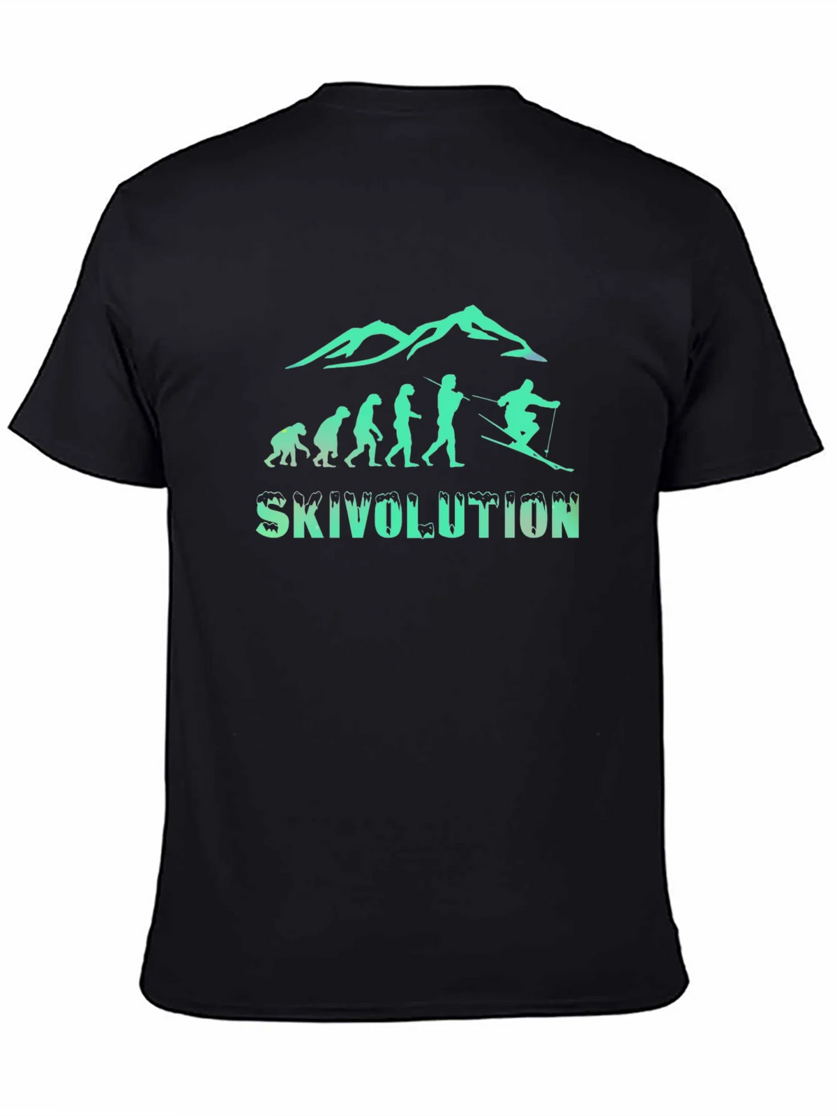 Skivolution Black Tee - Ski Evolution Graphic T-Shirt product image 3