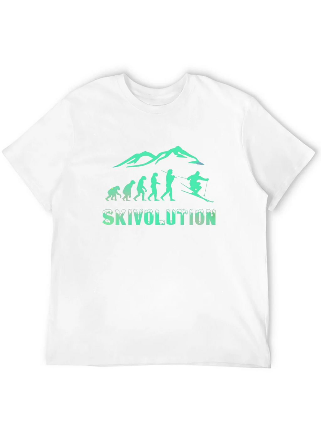 Skivolution Black Tee - Ski Evolution Graphic T-Shirt product image 7