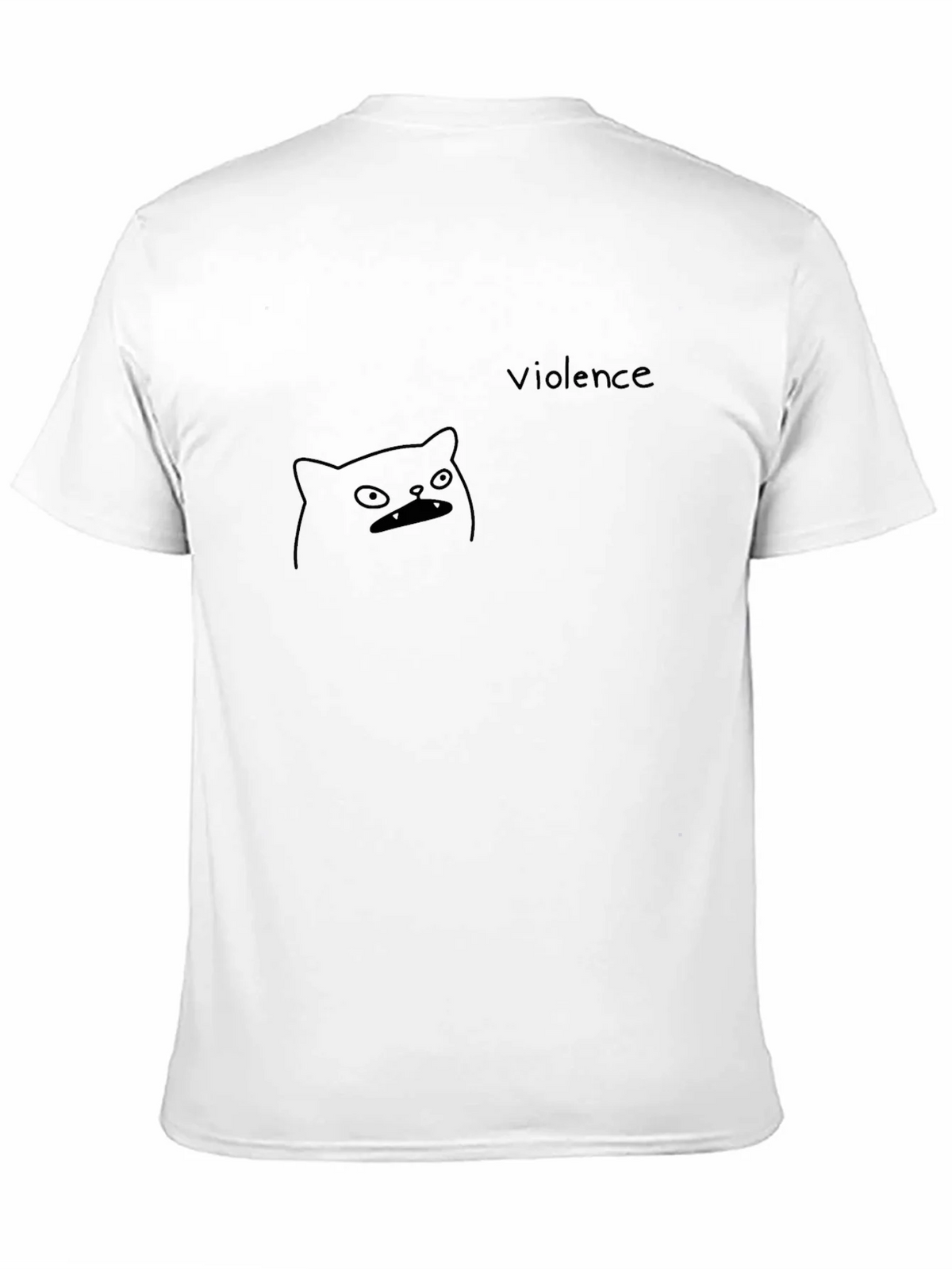 Violence Cat T-Shirt - Unisex Black Graphic Tee product image 8