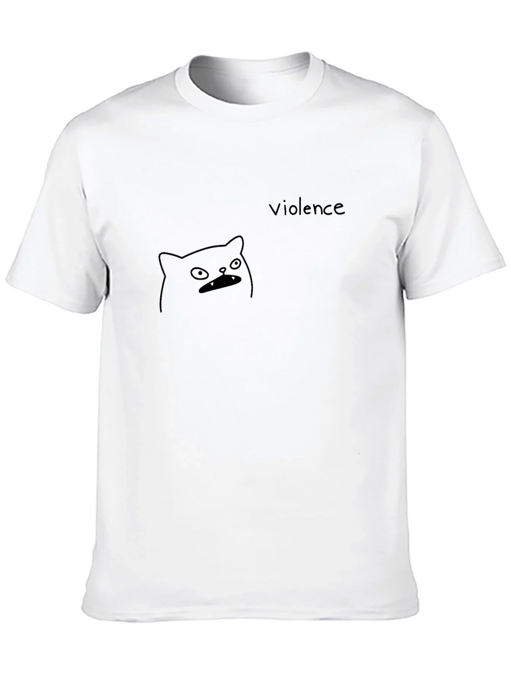 Violence Cat T-Shirt - Unisex Black Graphic Tee product image 7