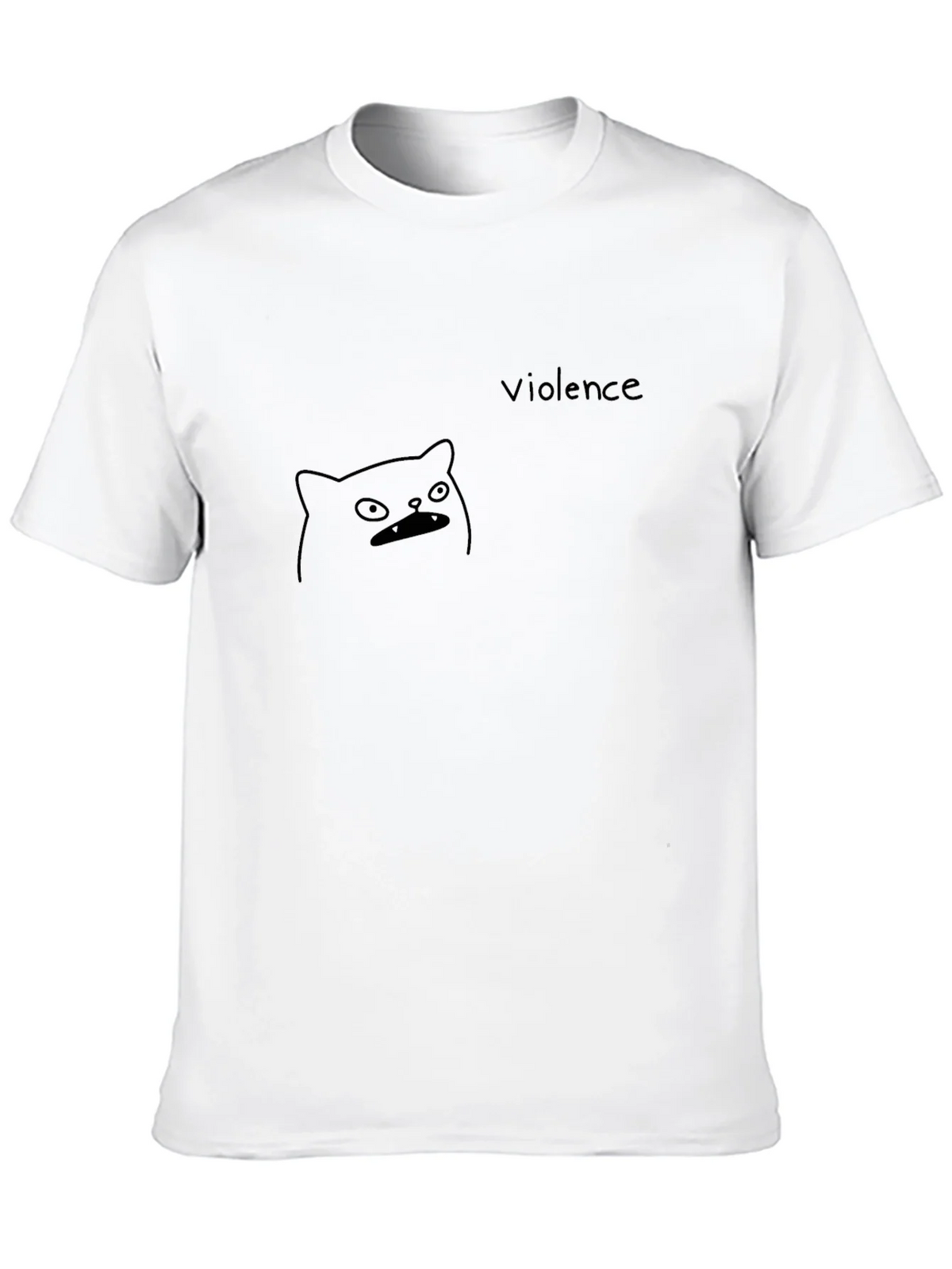 Violence Cat T-Shirt - Unisex Black Graphic Tee product image 7