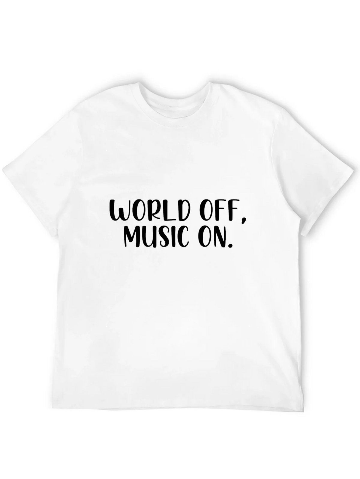 World Off Music On Black Graphic Tee product image 11