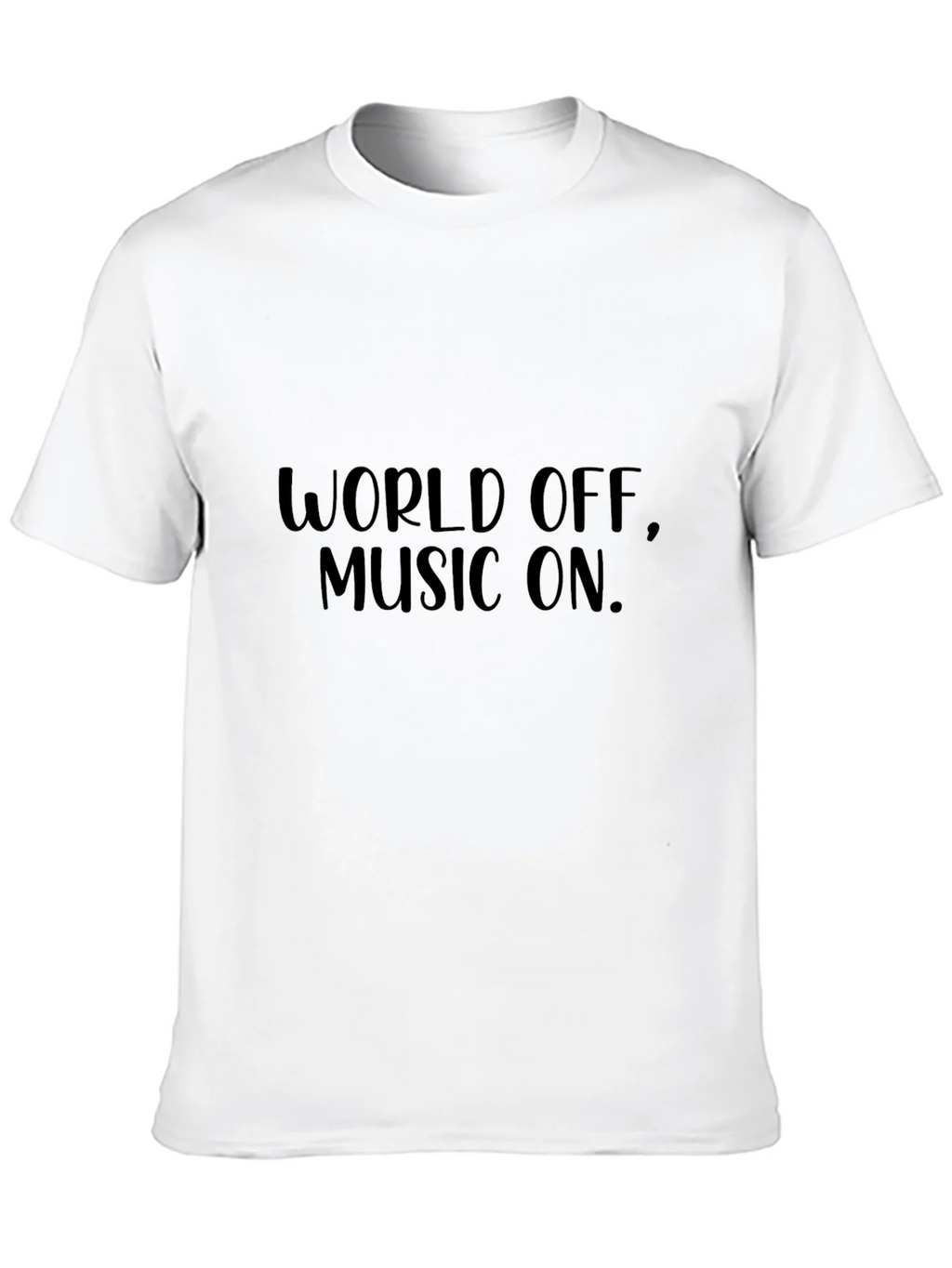 World Off Music On Black Graphic Tee product image 9