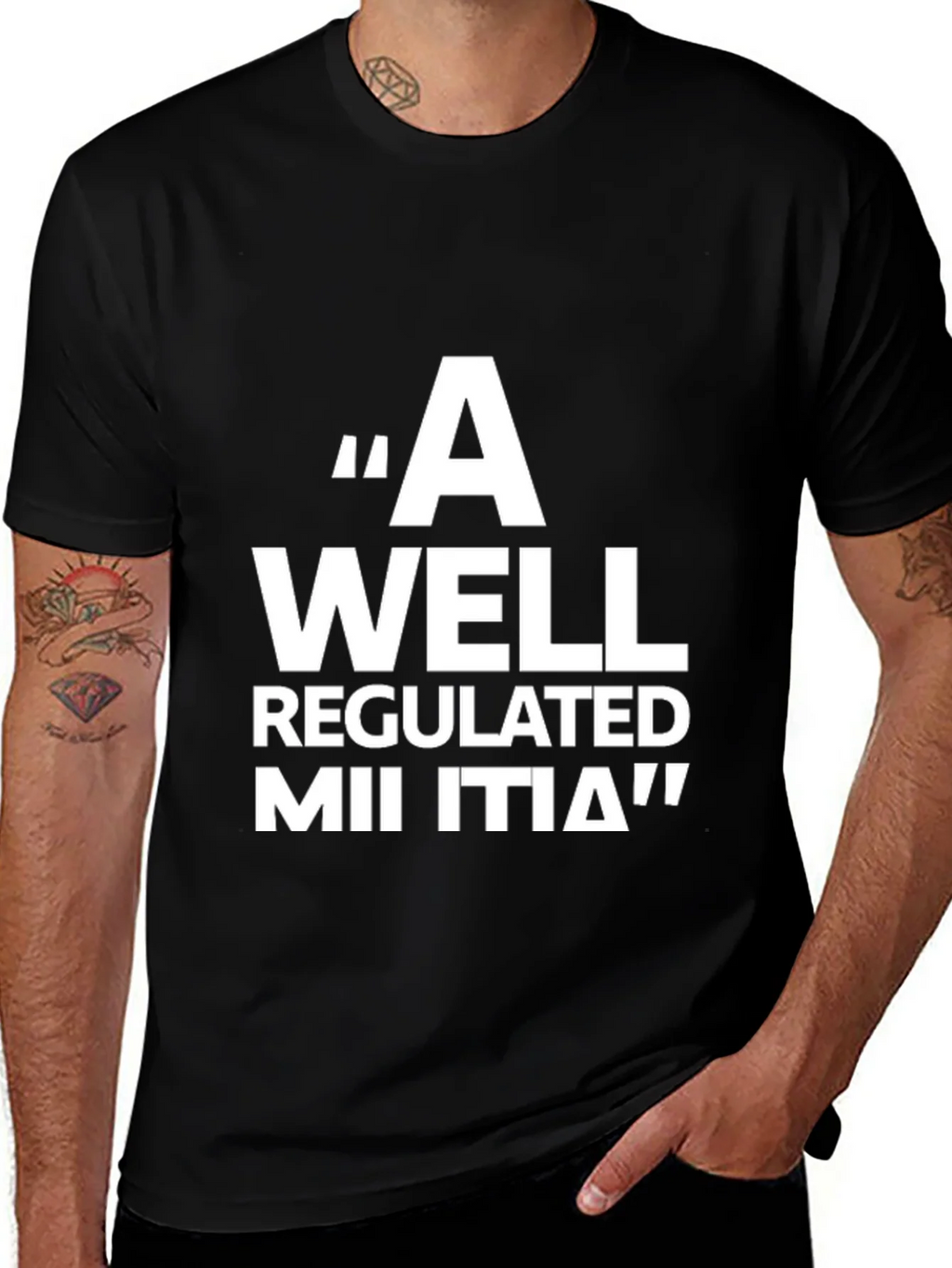 A Well Regulated Militia Black T-Shirt product image 1
