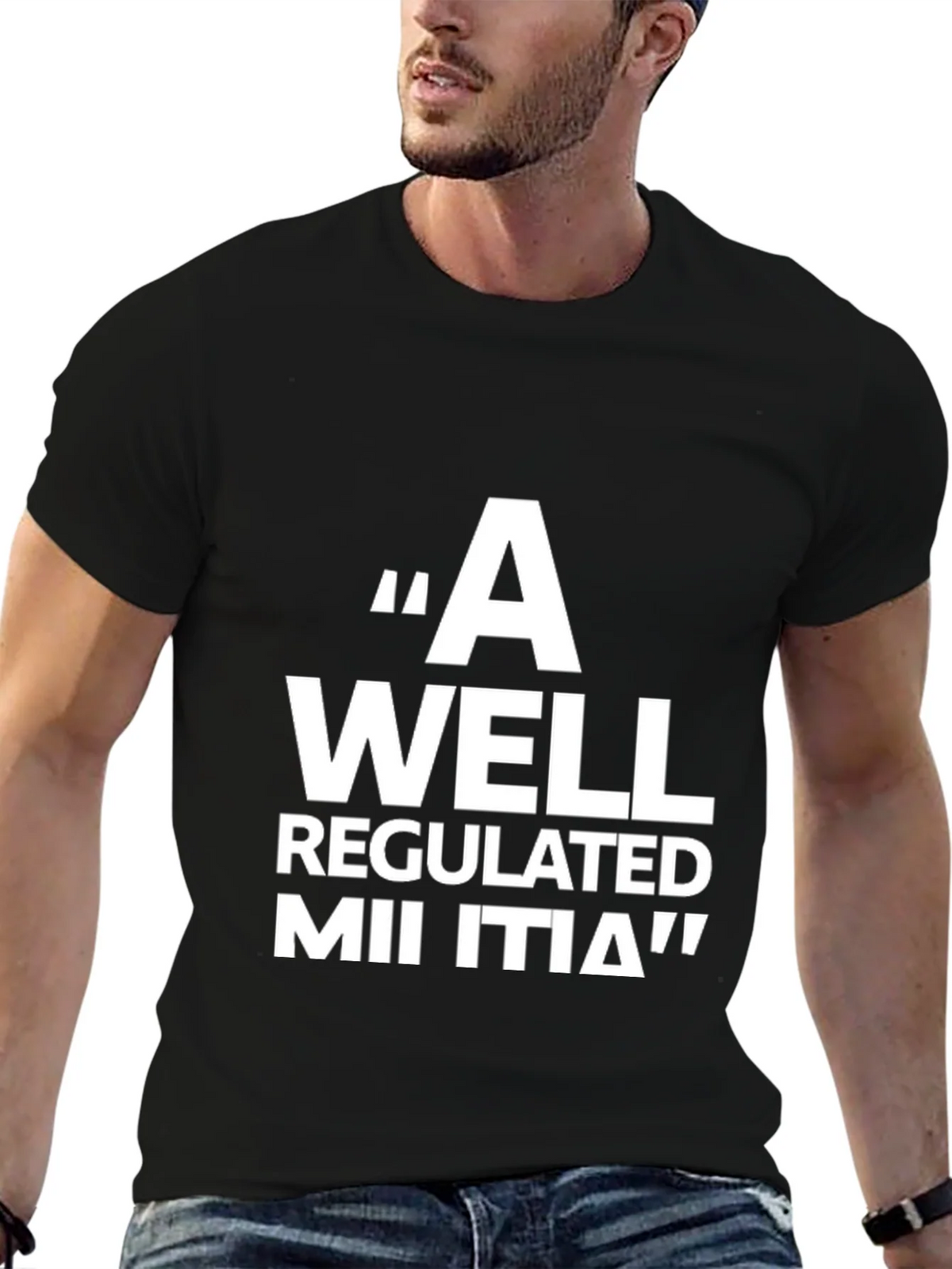 A Well Regulated Militia Black T-Shirt product image 6