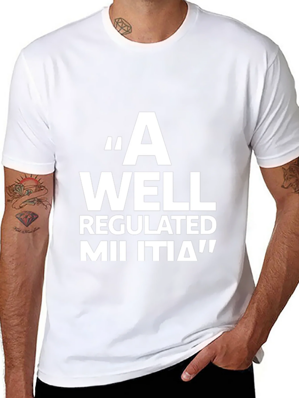 A Well Regulated Militia Black T-Shirt product image 7
