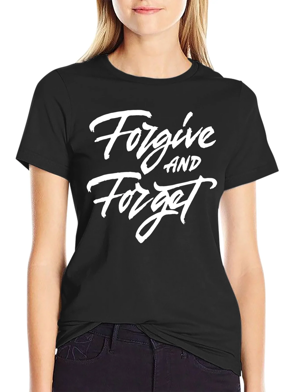 Forgive and Forget Black Graphic Tee product image 2
