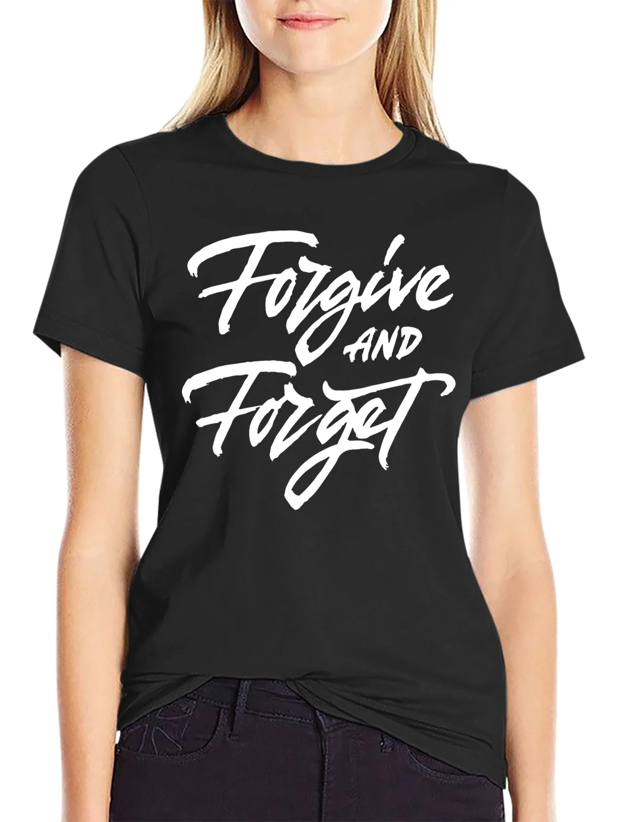 Forgive and Forget Black Graphic Tee product image 2