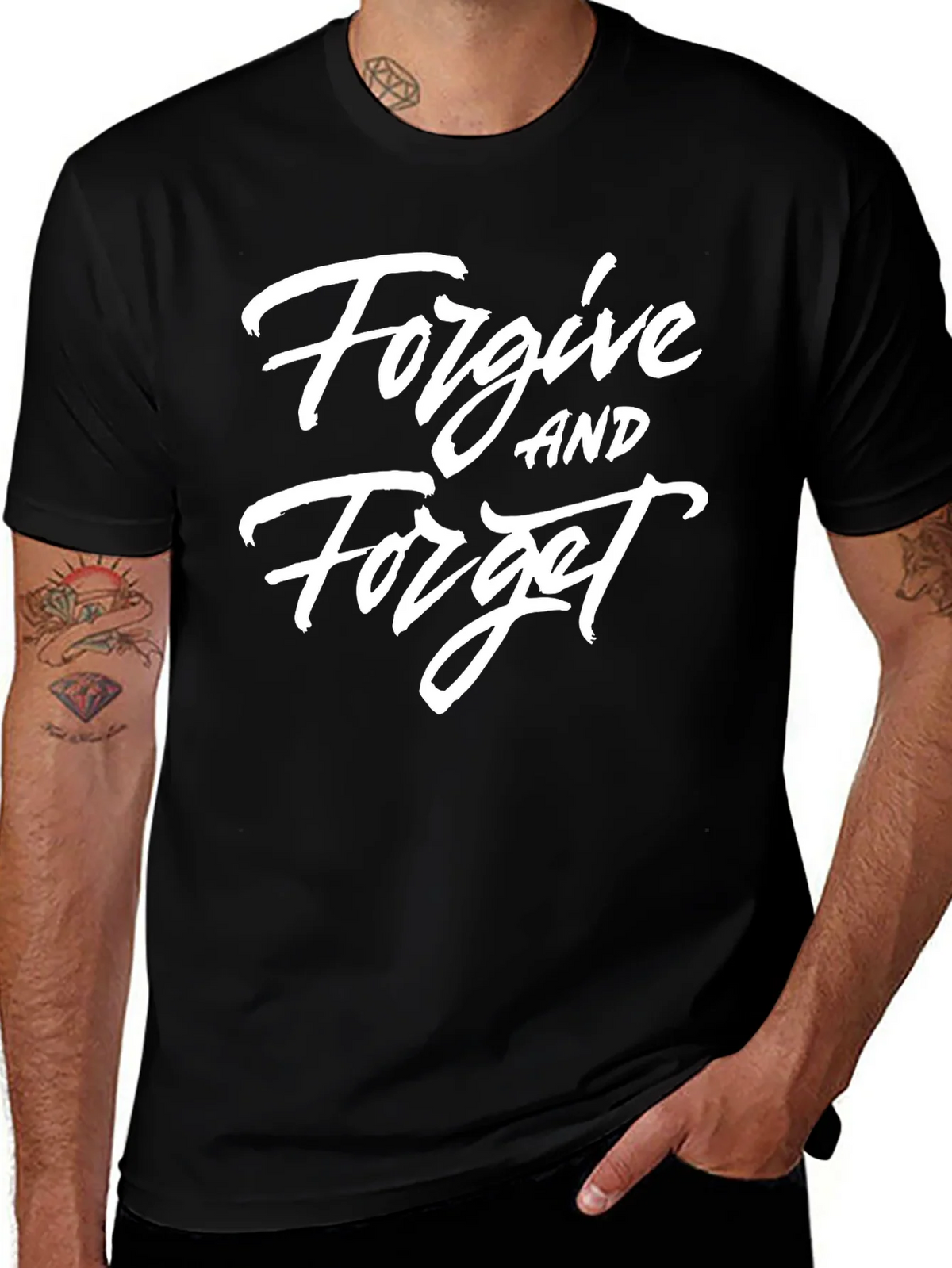 Forgive and Forget Black Graphic Tee product image 1