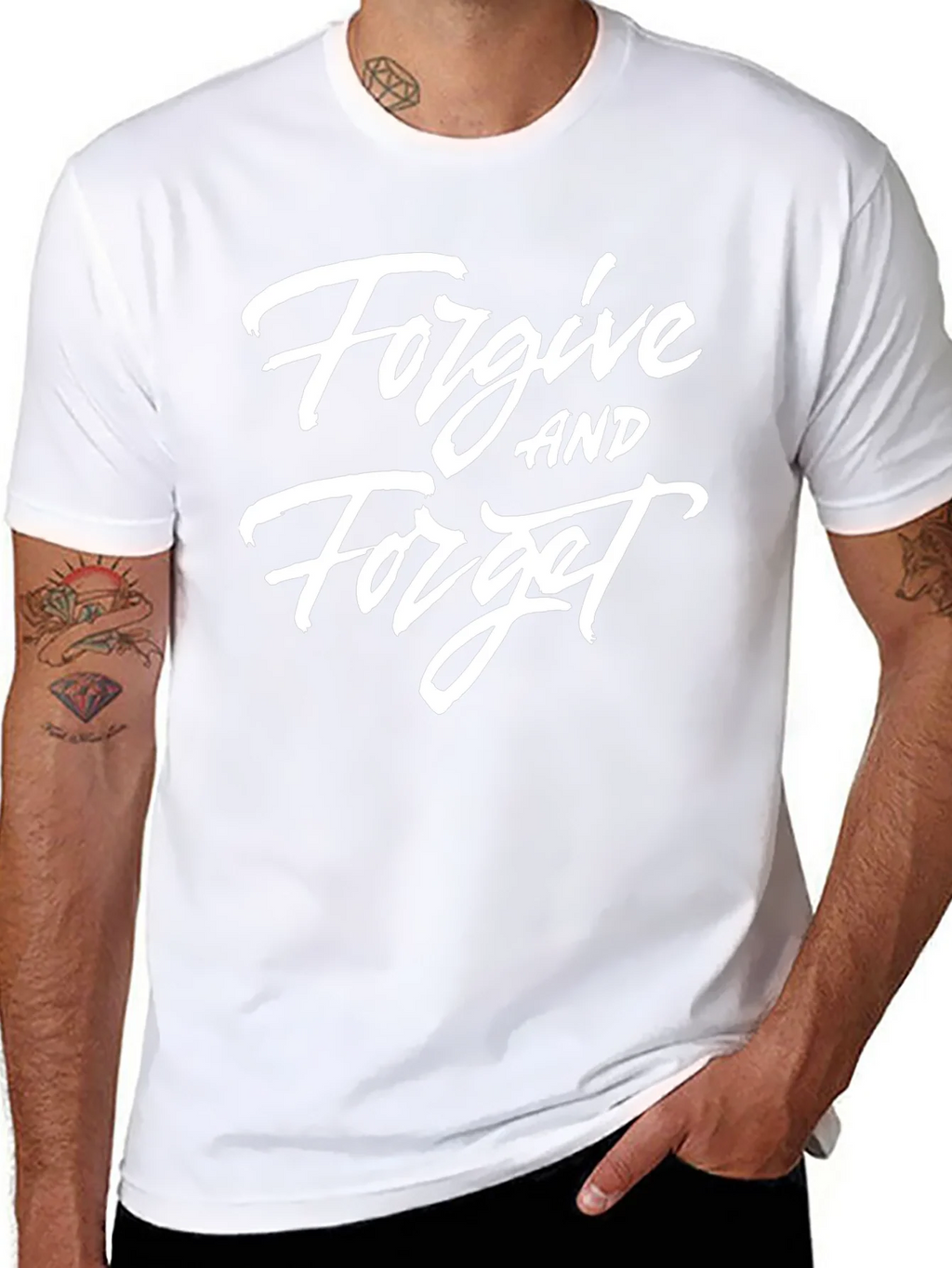 Forgive and Forget Black Graphic Tee product image 6