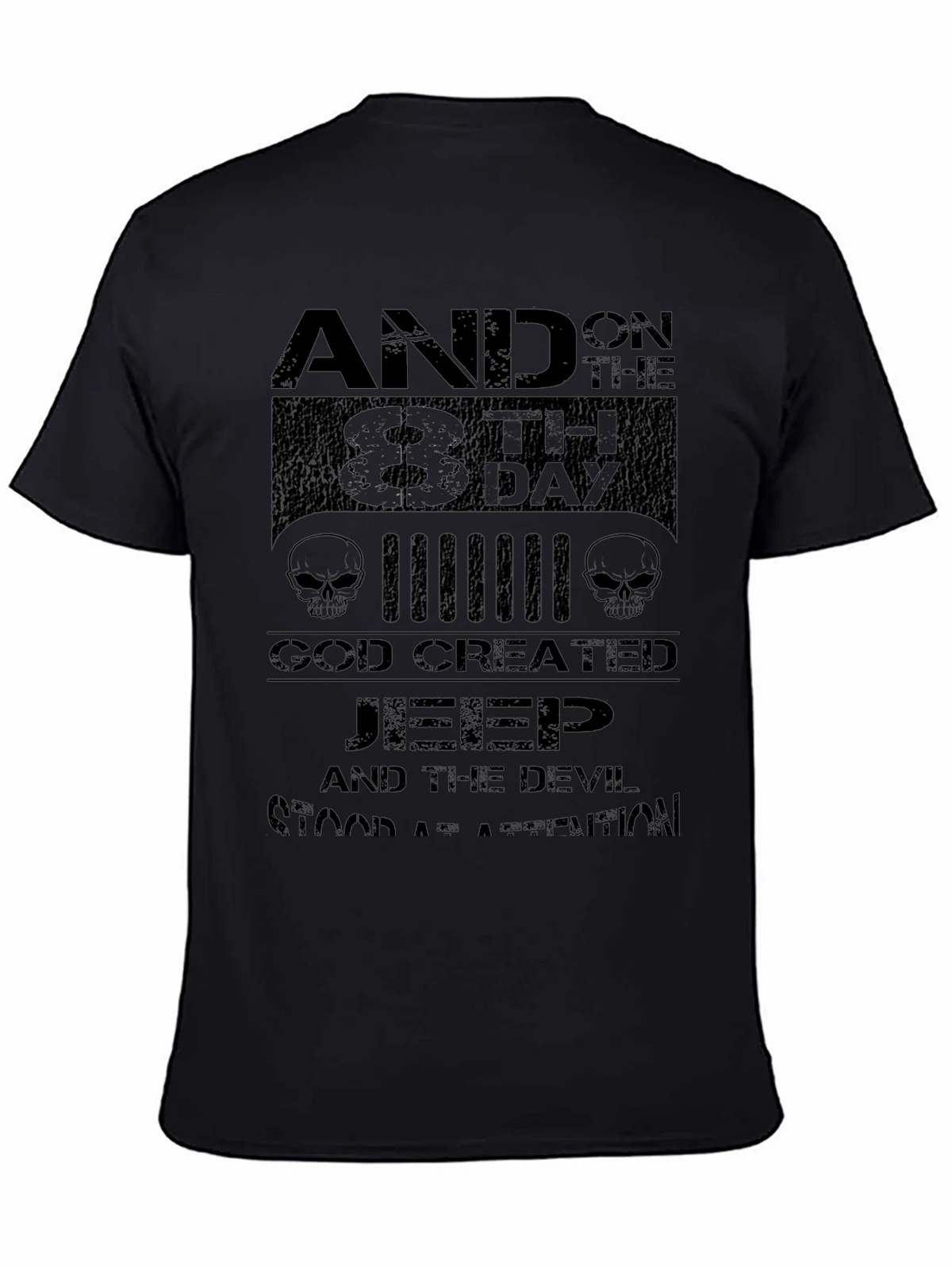 Jeep God Created Graphic T-Shirt - Mens Black Tee product image 4