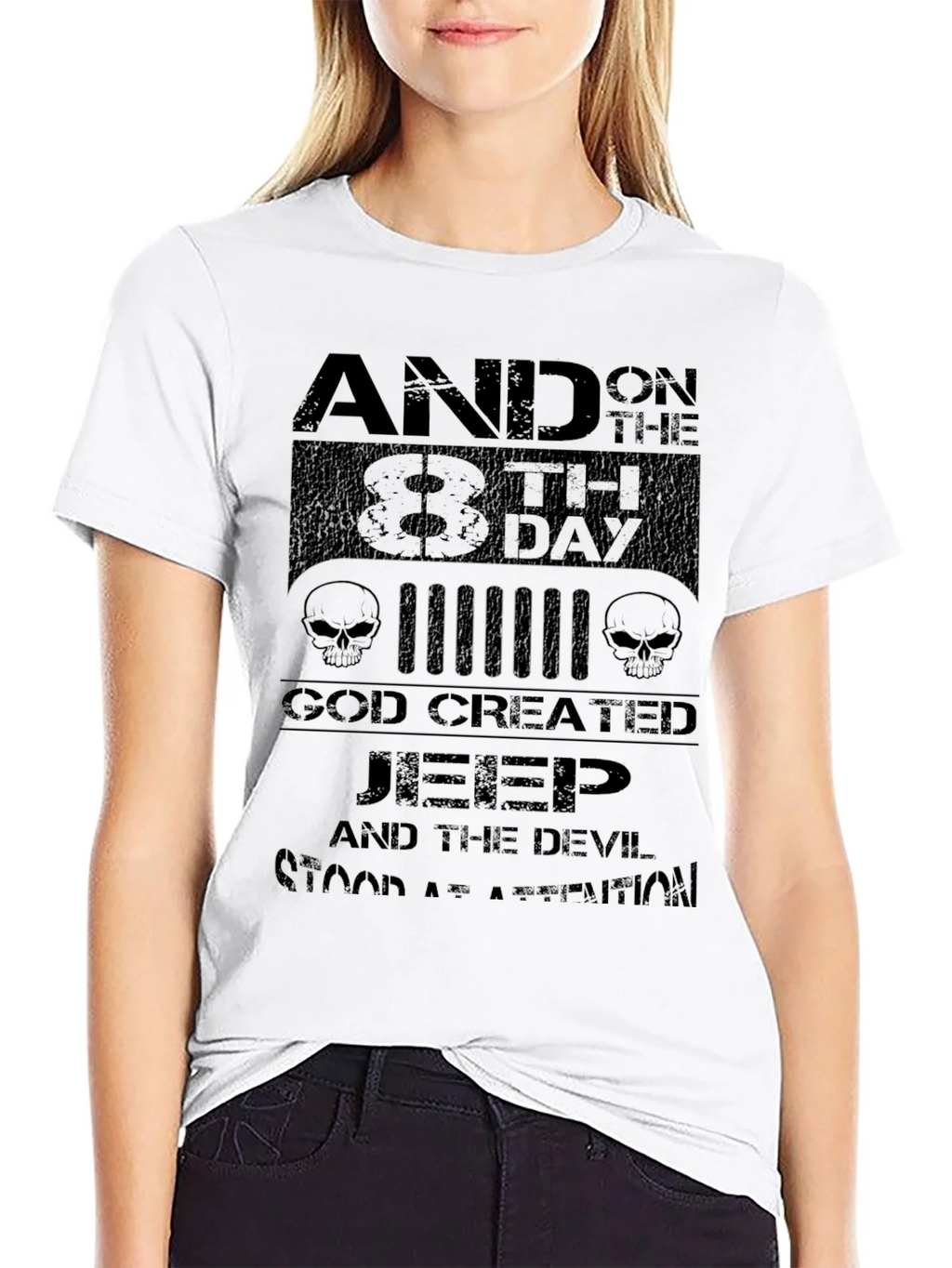 Jeep God Created Graphic T-Shirt - Mens Black Tee product image 8