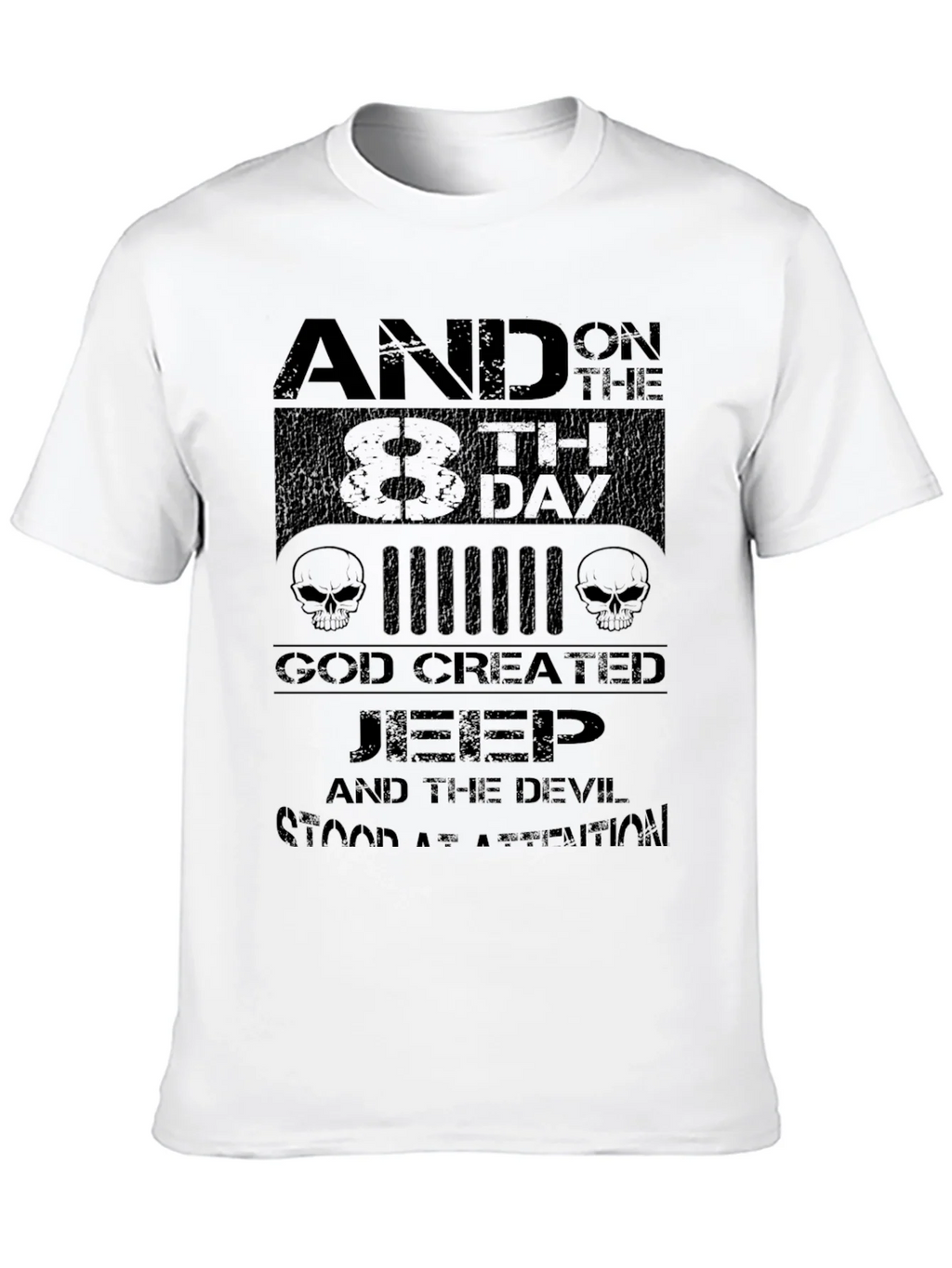 Jeep God Created Graphic T-Shirt - Mens Black Tee product image 9