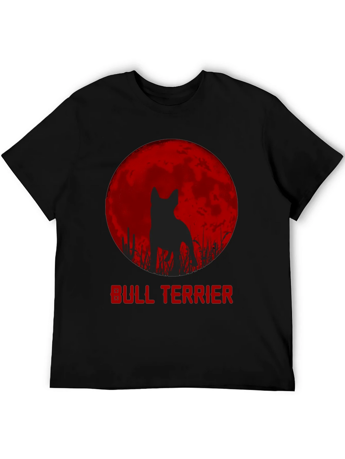 Bull Terrier Moon Silhouette Graphic T-Shirt product image 4