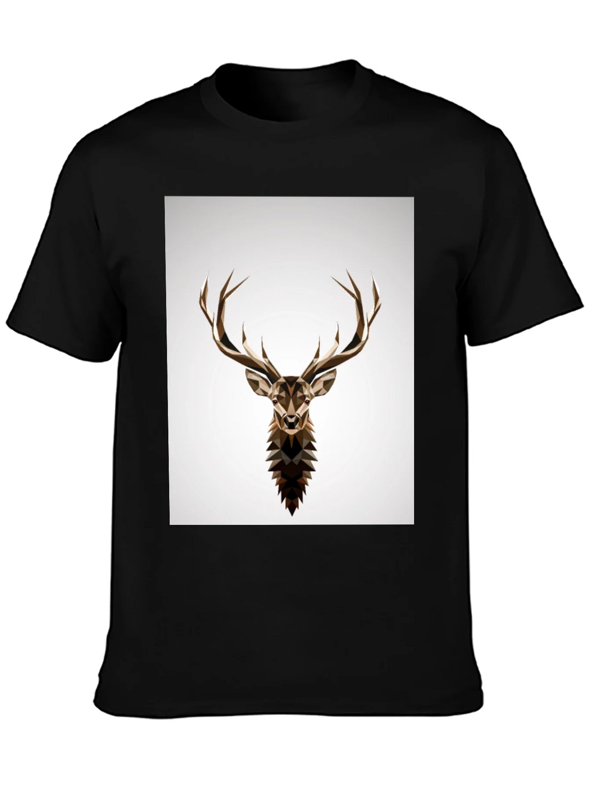 Geometric Deer Head Graphic T-Shirt product image 3