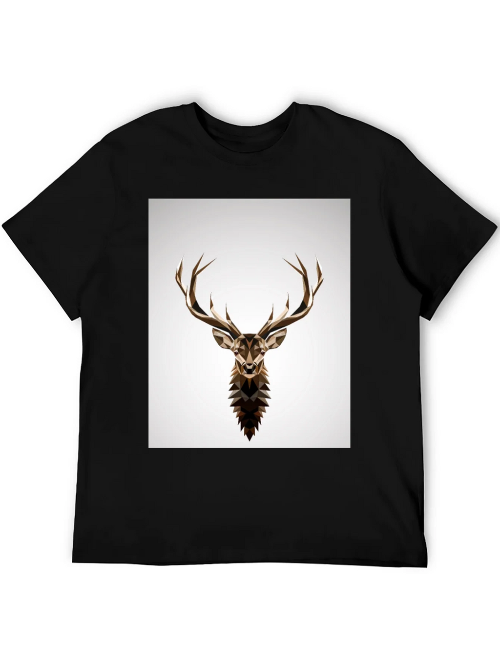 Geometric Deer Head Graphic T-Shirt product image 5