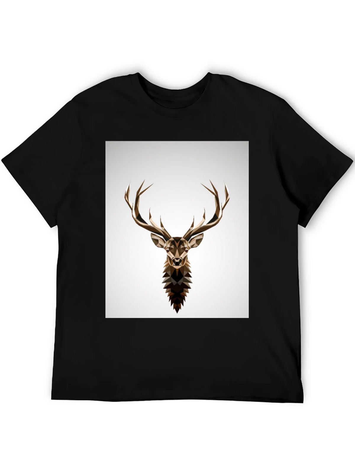 Geometric Deer Head Graphic T-Shirt product image 5