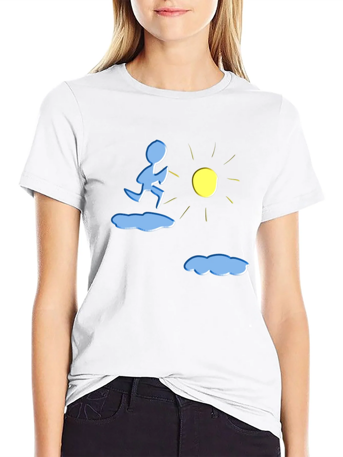 Running to the Sun Black Graphic Tee product image 8