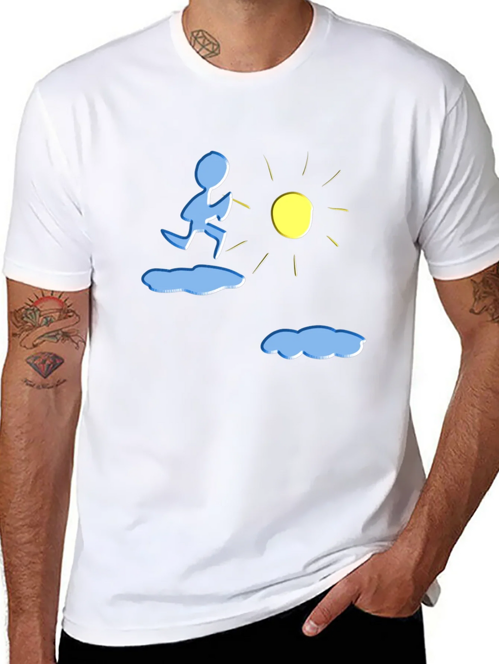 Running to the Sun Black Graphic Tee product image 7