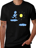 Running to the Sun Black Graphic Tee product image 1