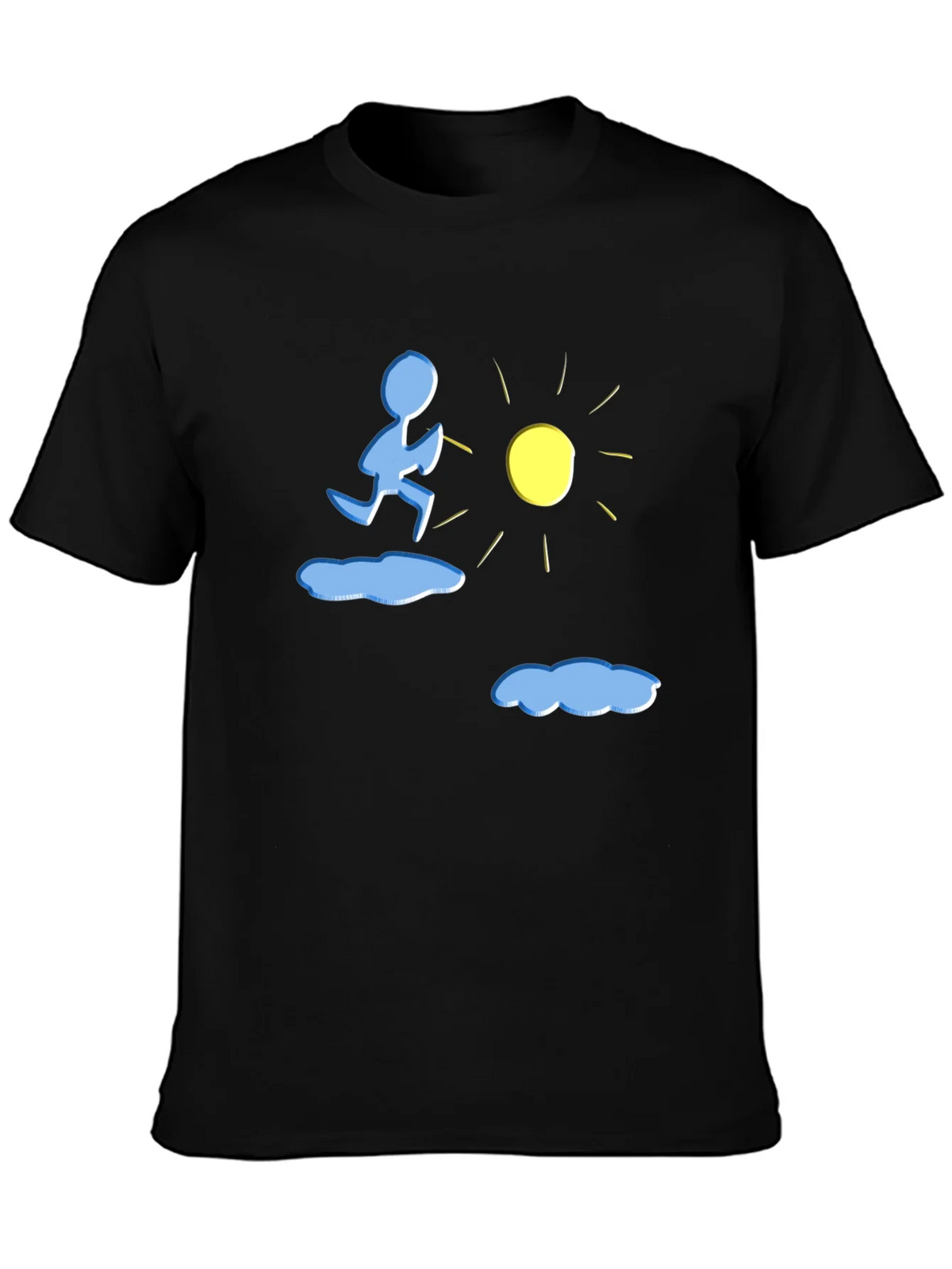 Running to the Sun Black Graphic Tee product image 3