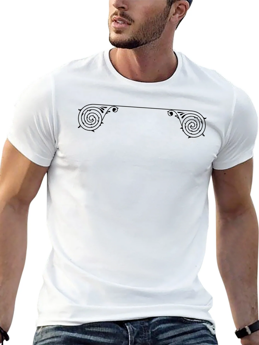 Ornate Scrollwork Black T-Shirt product image 12