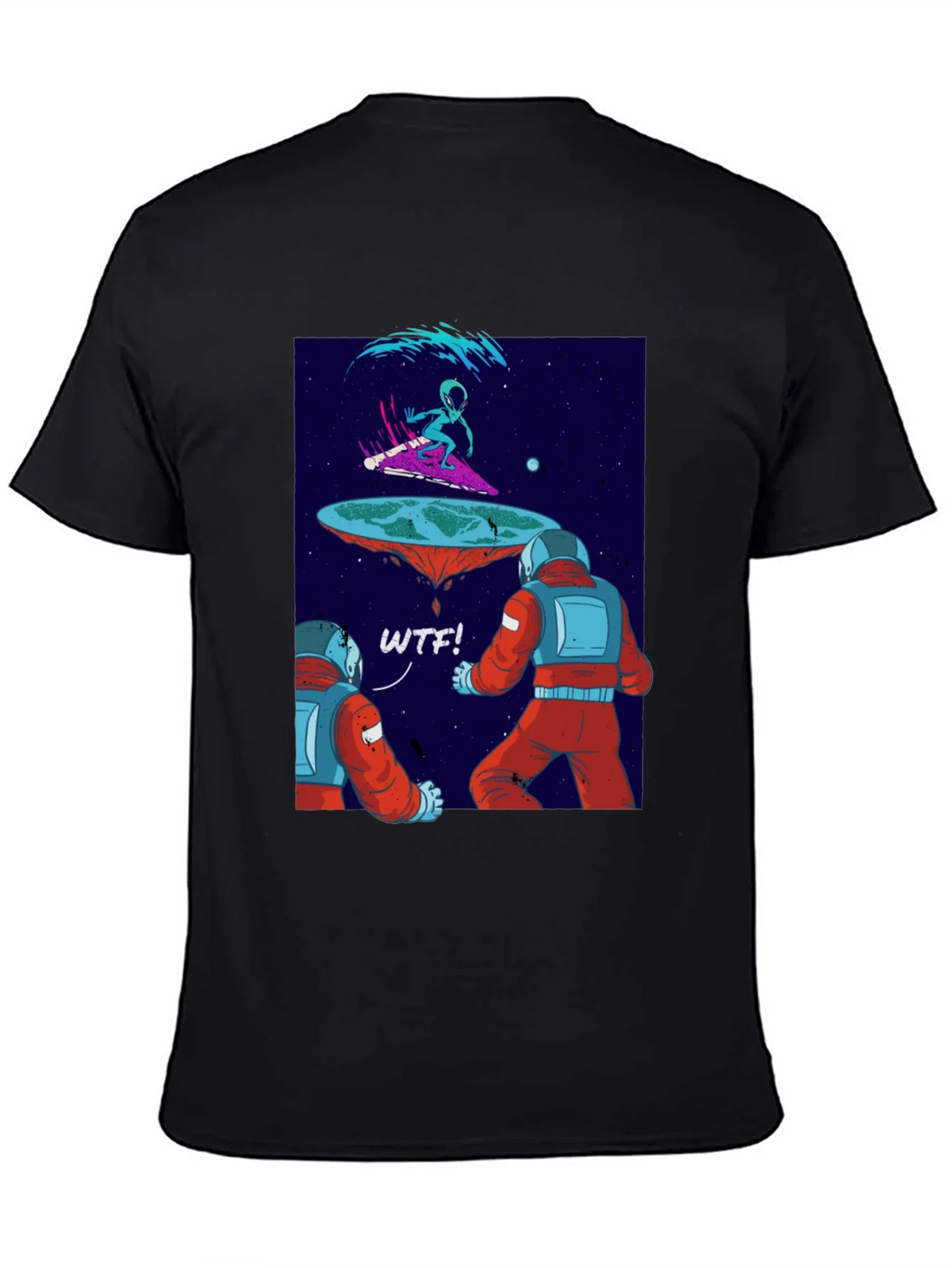 Astronauts & Alien Surfer Graphic T-Shirt product image 2