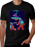 Astronauts & Alien Surfer Graphic T-Shirt product image 1