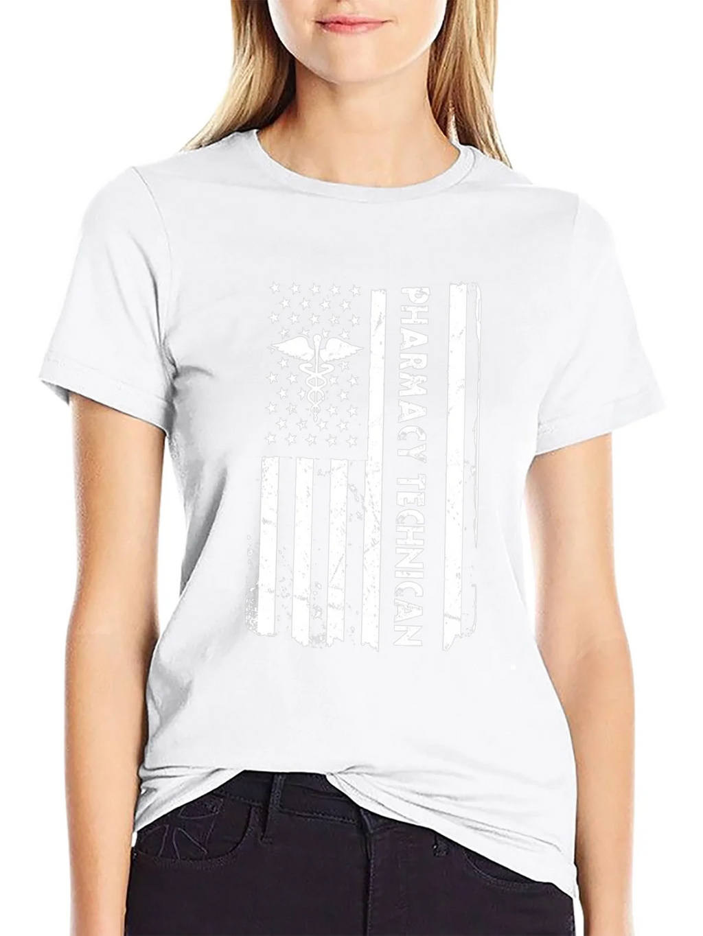 Pharmacy Technician American Flag T-Shirt product image 8