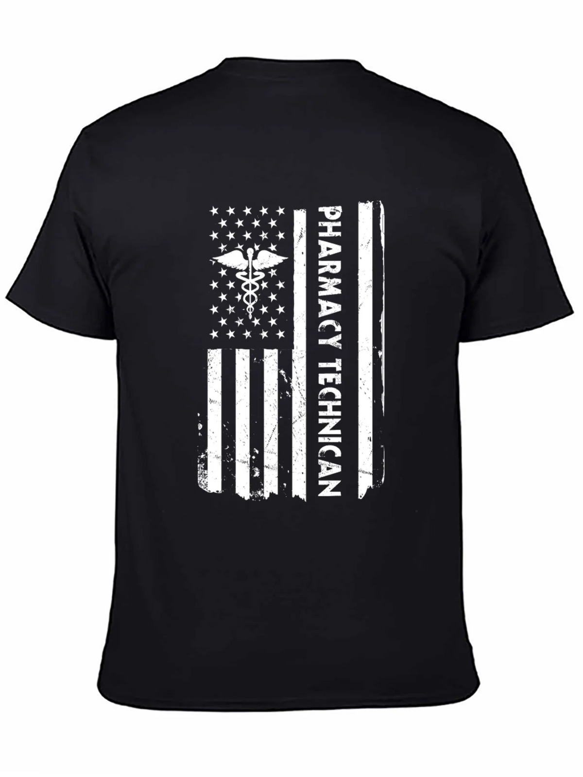 Pharmacy Technician American Flag T-Shirt product image 4