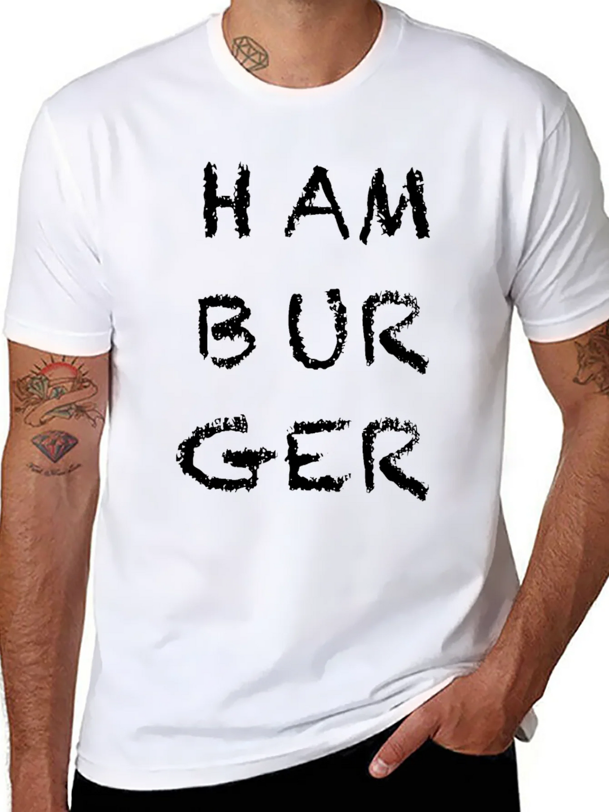 Hamburger Graphic Tee - Black T-Shirt product image 7