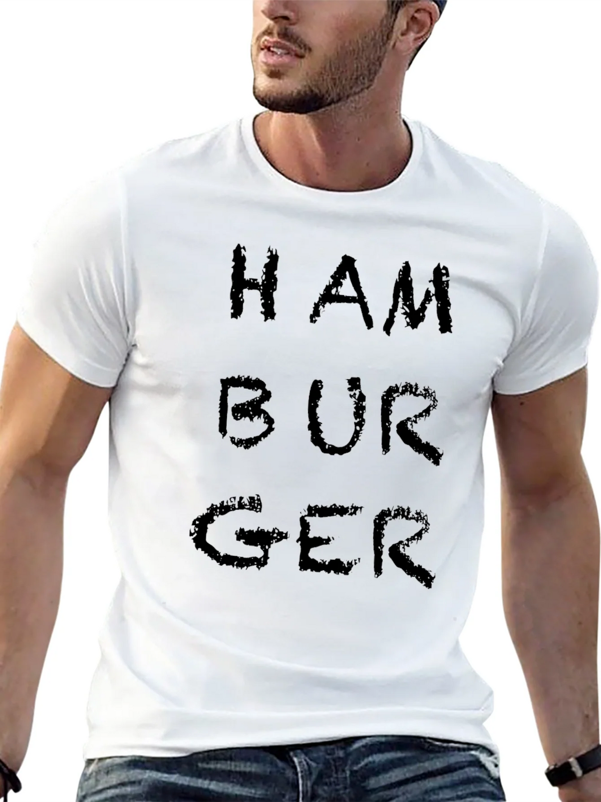 Hamburger Graphic Tee - Black T-Shirt product image 12