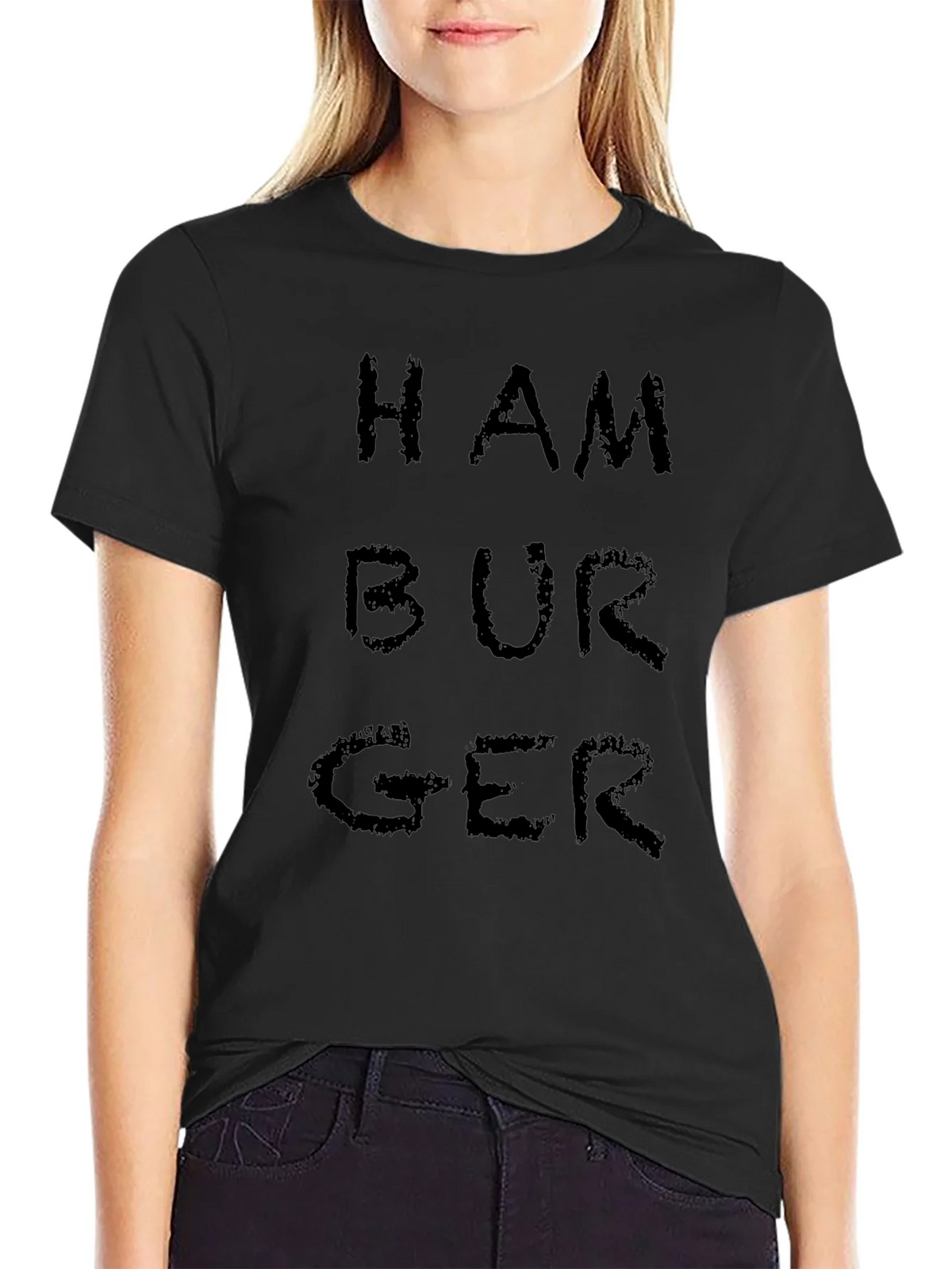 Hamburger Graphic Tee - Black T-Shirt product image 2