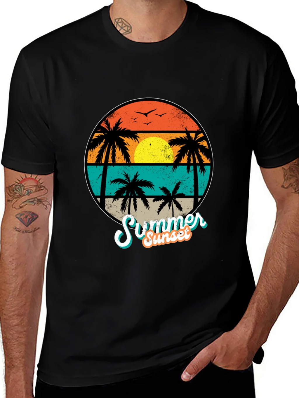 Retro Summer Sunset T-Shirt product image 1
