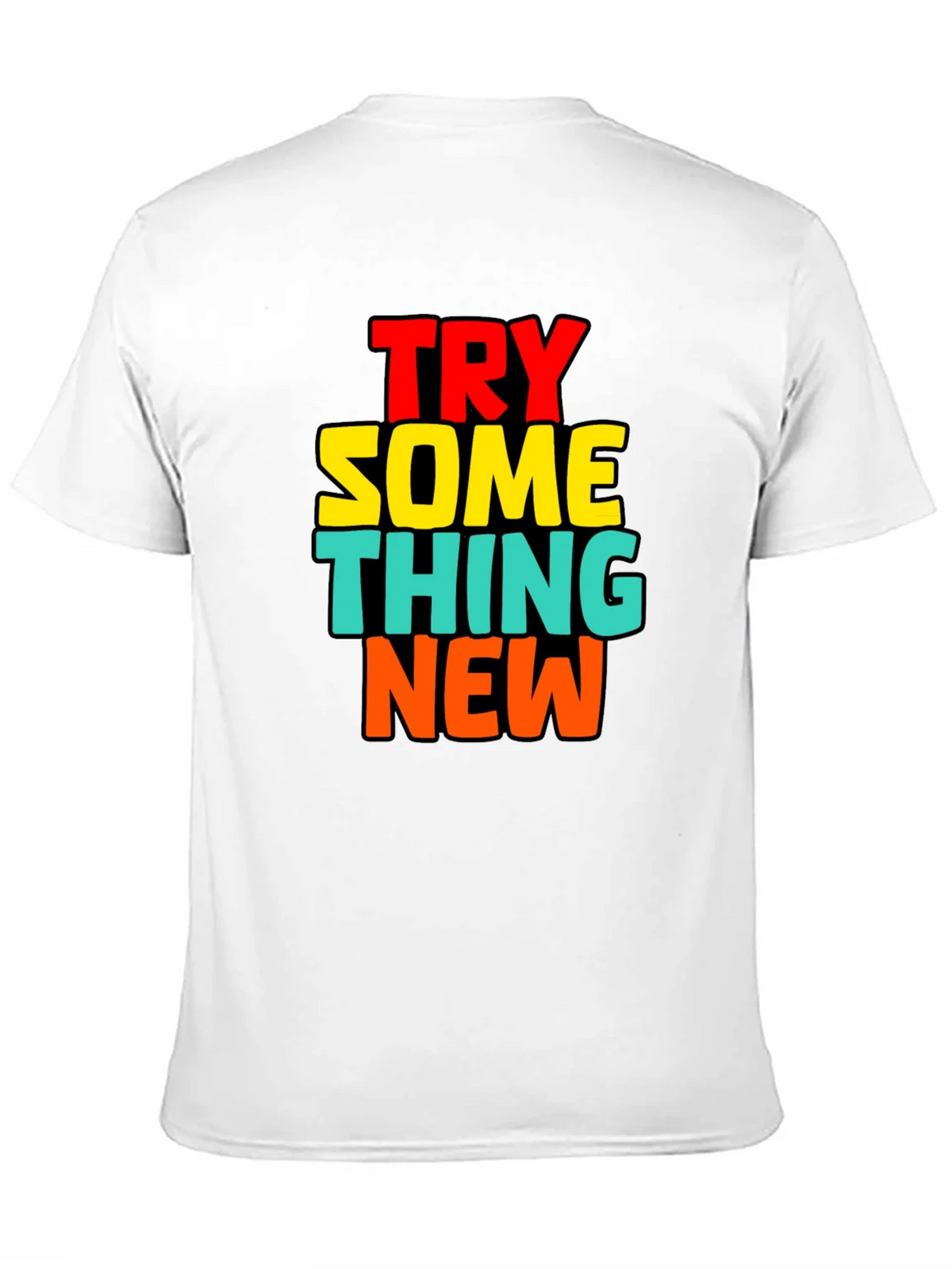Try Something New Black Cotton Graphic Tee product image 7