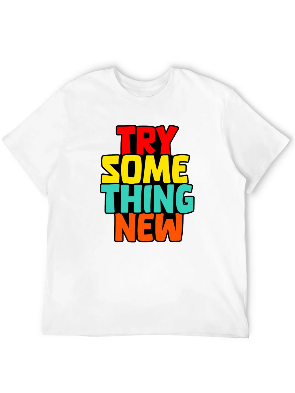 Try Something New Black Cotton Graphic Tee product image 8