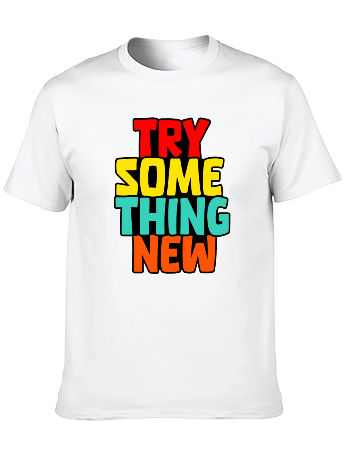 Try Something New Black Cotton Graphic Tee product image 6