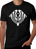 Abstract Design Black Cotton Graphic Tee product image 1