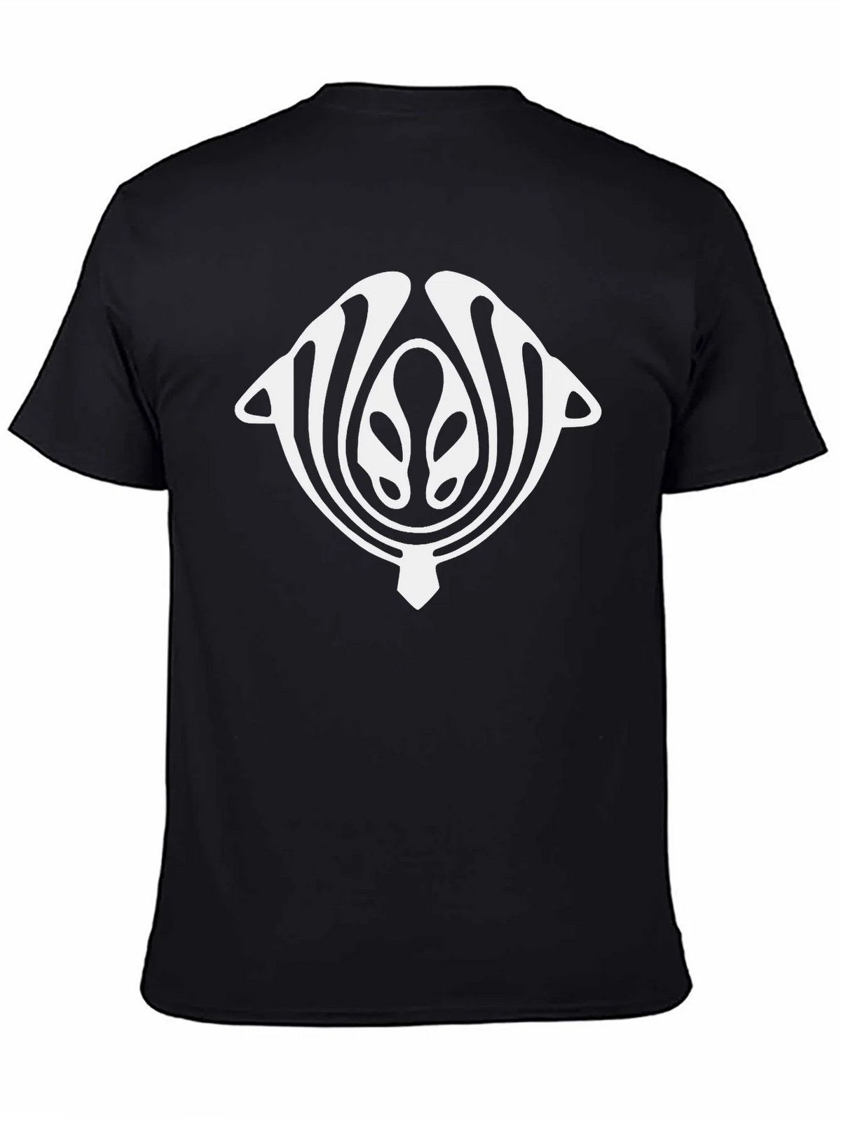 Abstract Design Black Cotton Graphic Tee product image 4
