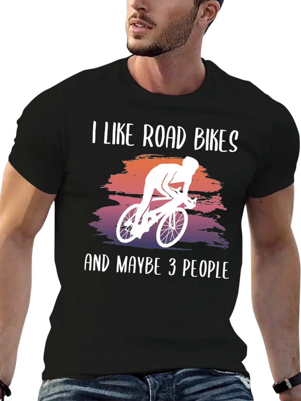 I Like Road Bikes Graphic Tee product image 6