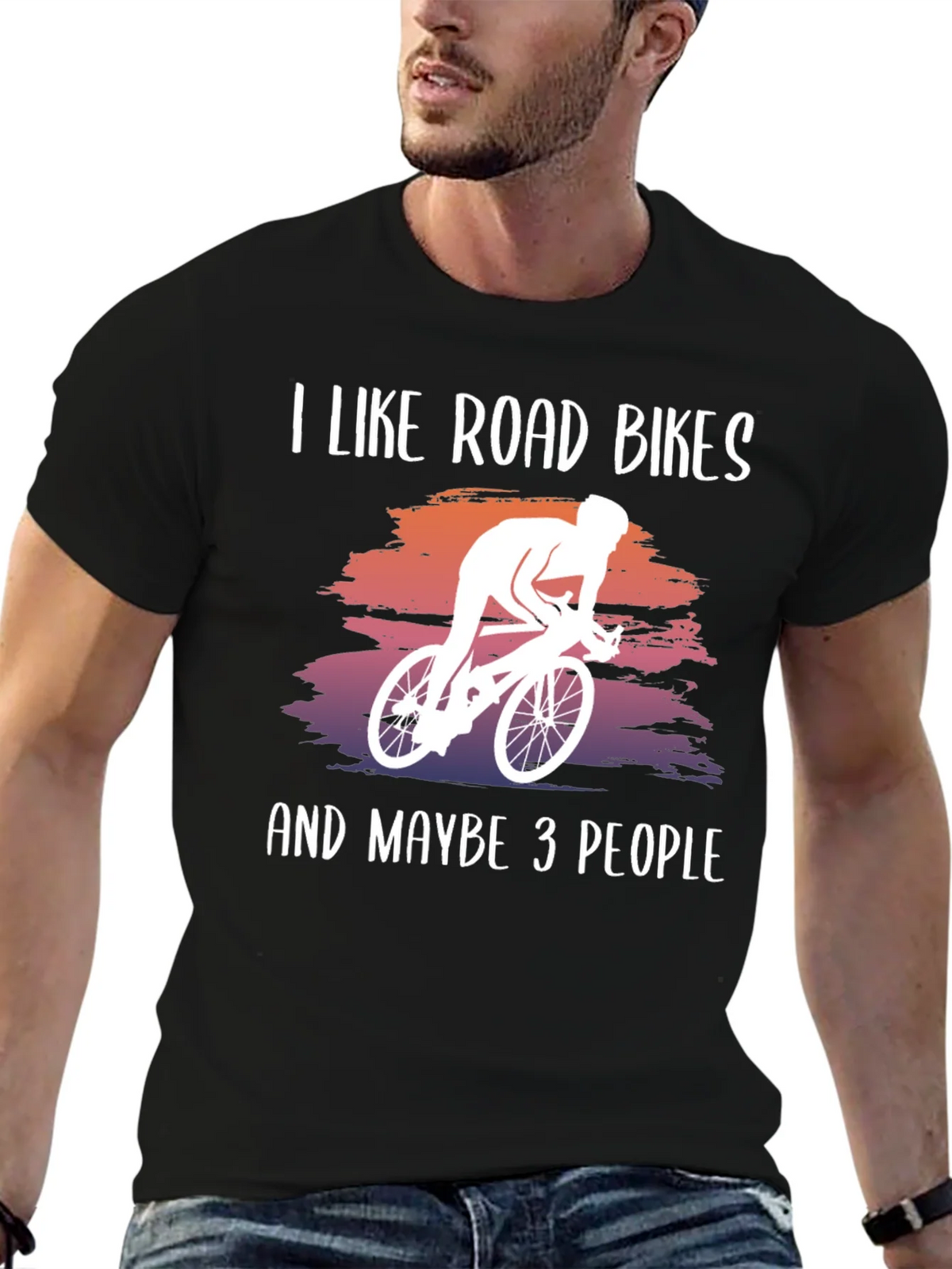 I Like Road Bikes Graphic Tee product image 6