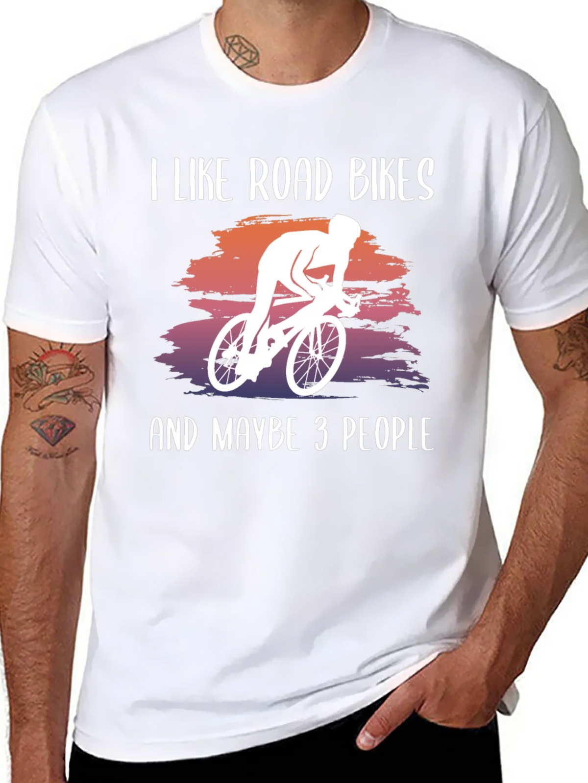 I Like Road Bikes Graphic Tee product image 7