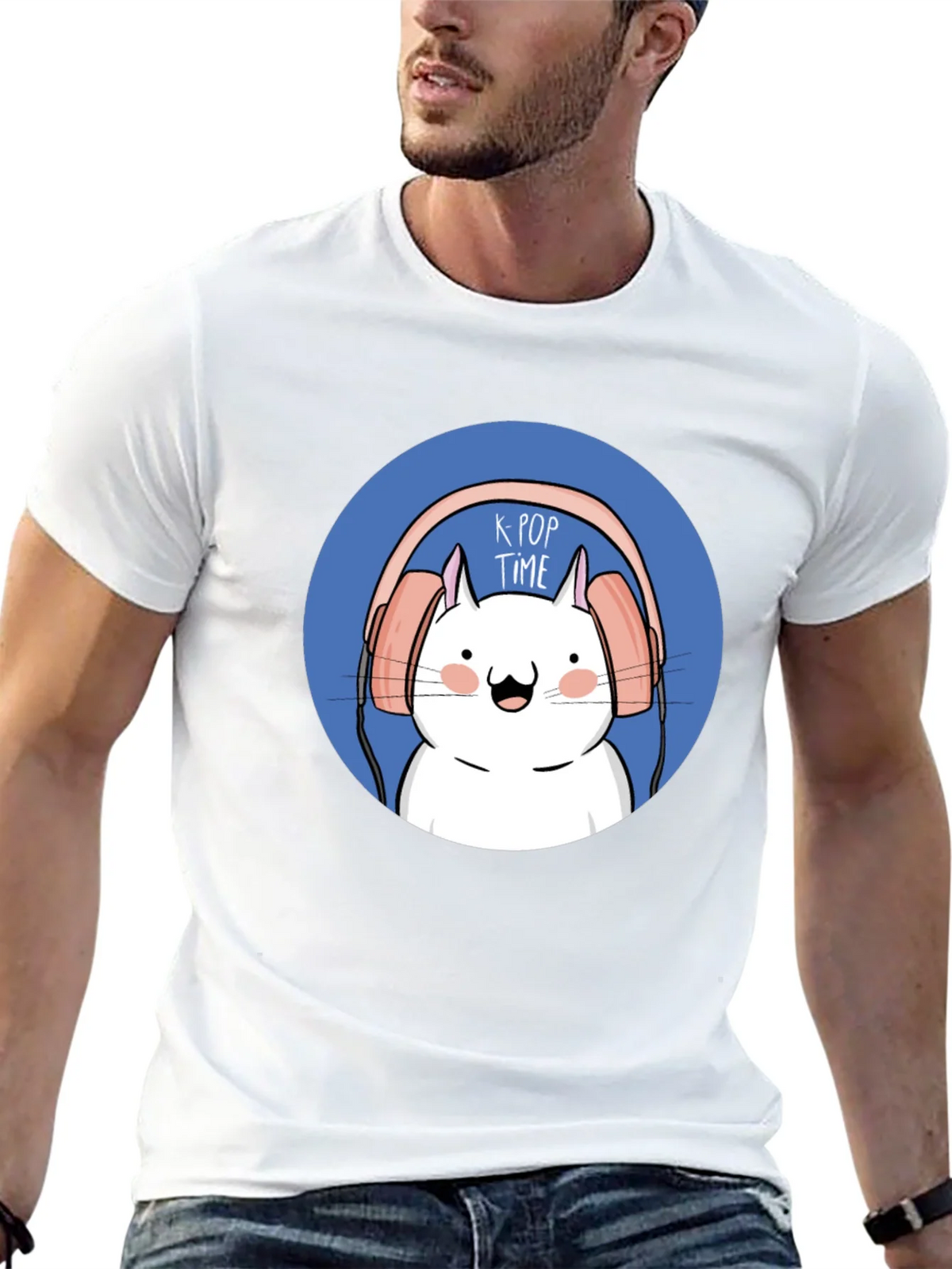 K-Pop Time Cartoon Cat Graphic Tee product image 12