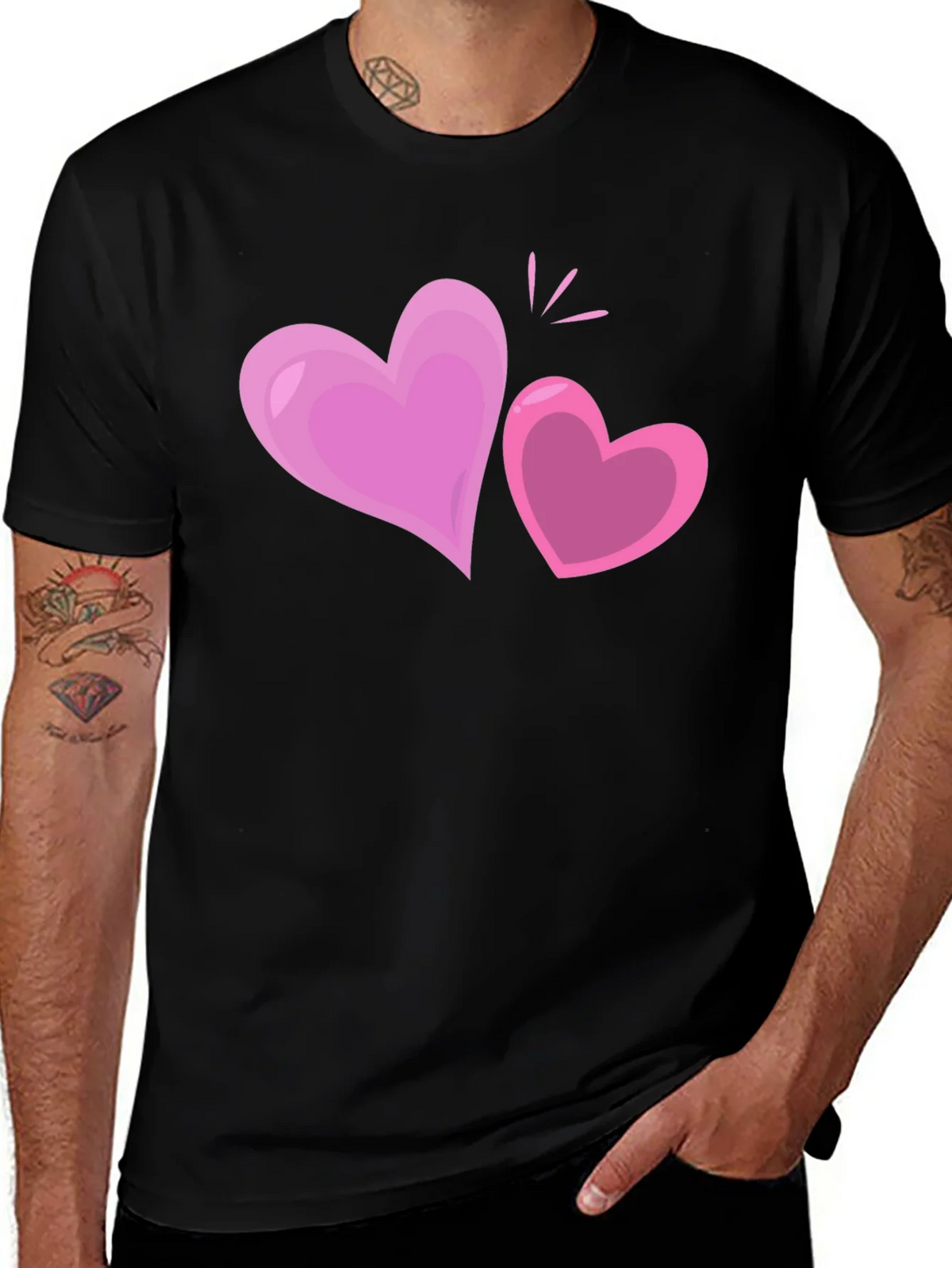 Heart Graphic Black T-Shirt product image 1