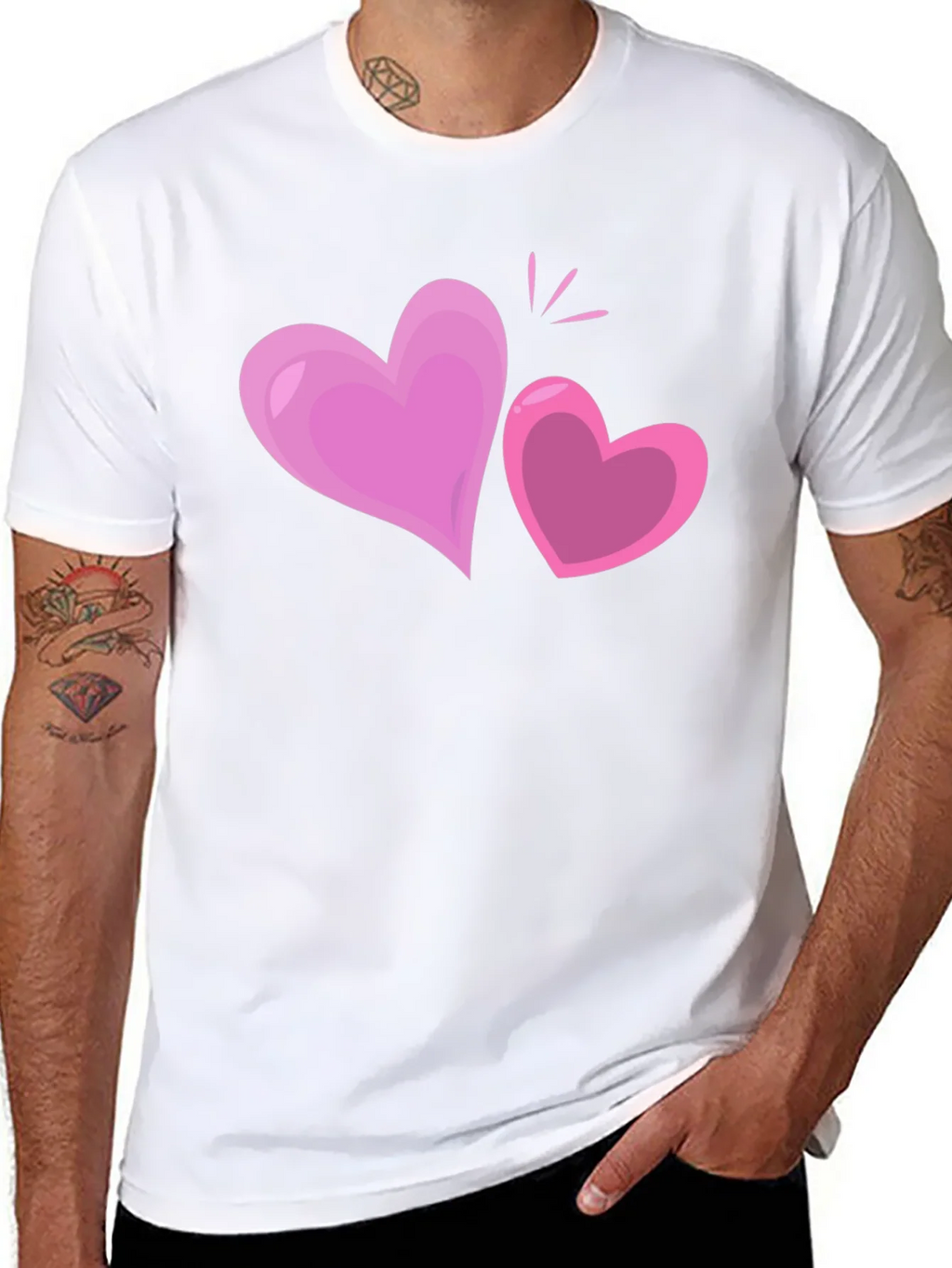 Heart Graphic Black T-Shirt product image 7