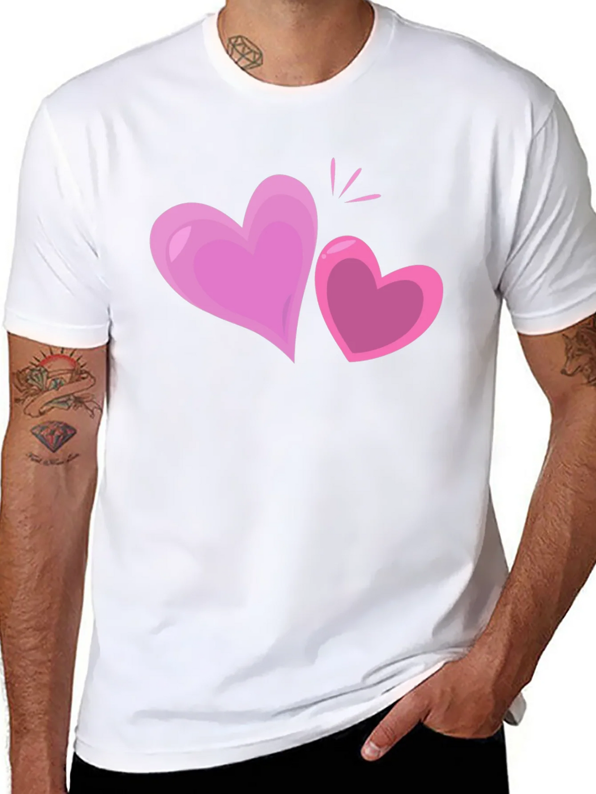 Heart Graphic Black T-Shirt product image 7