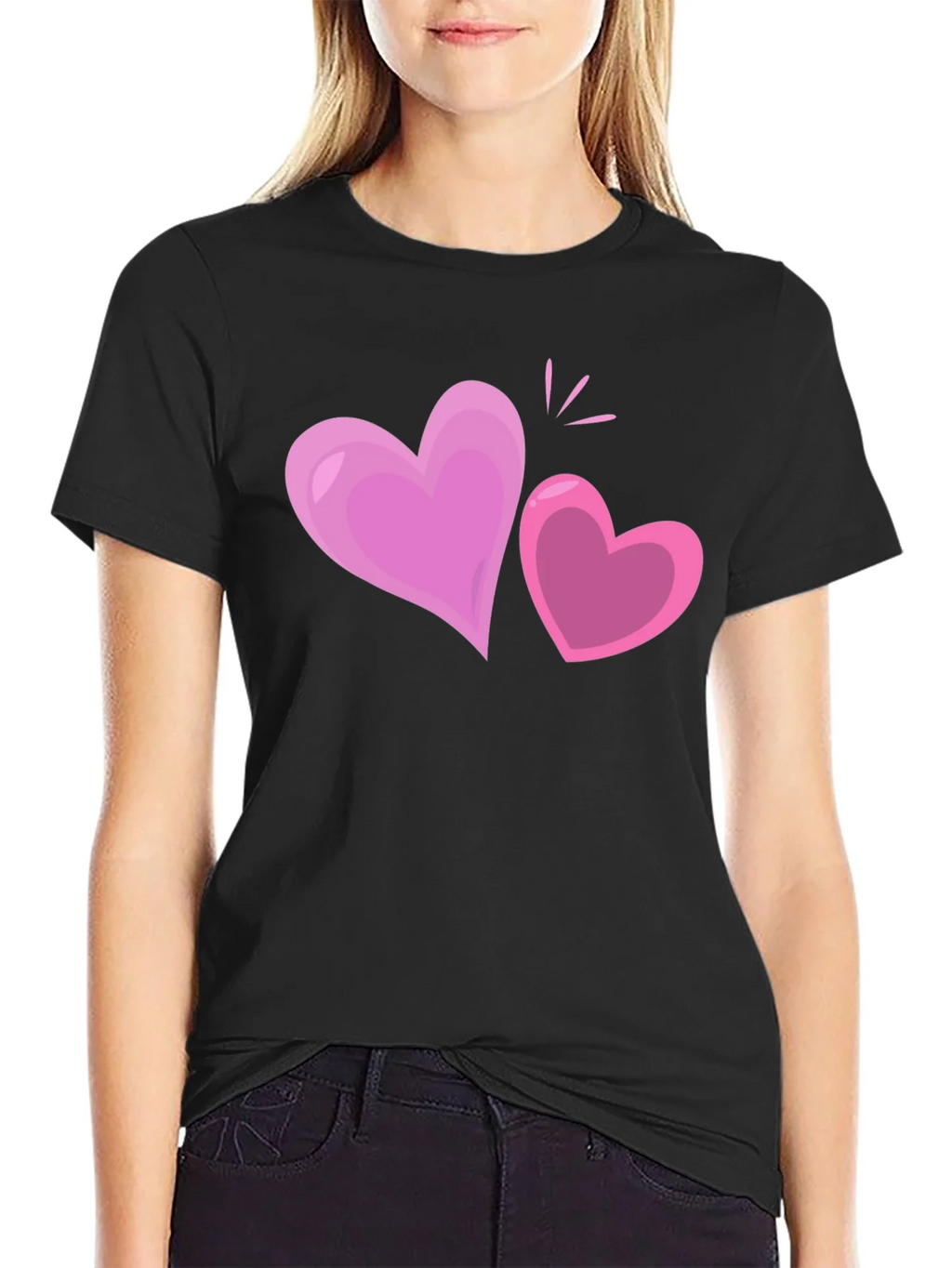 Heart Graphic Black T-Shirt product image 2